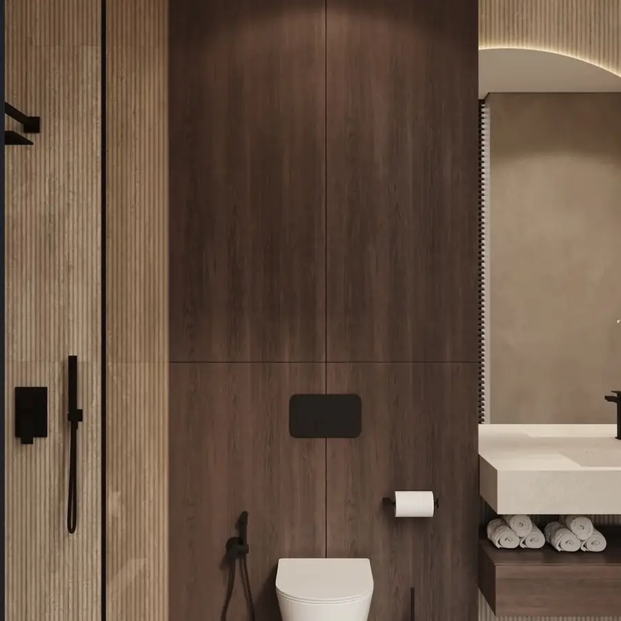Luxury bathroom renovation in whole-home project